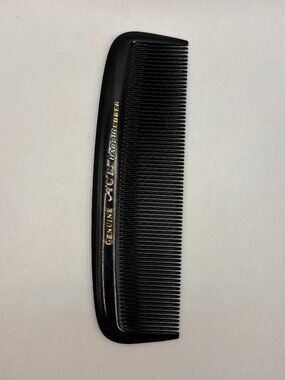 Vintage Ace Genuine Hard Rubber Hair Comb Plastic Black USA Pocket Purse 5"